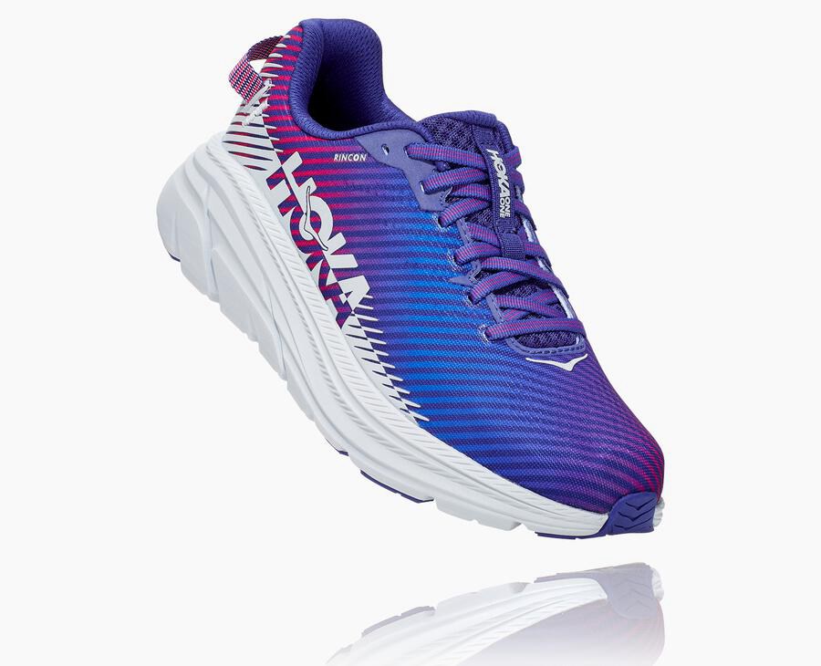 Hoka One One Rincon 2 - Women's Running Shoes - Blue/White - UK 908OAJHMN